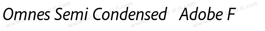 Omnes Semi Condensed   Adobe Font字体转换